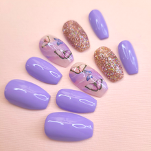 Load image into Gallery viewer, Mariposa Glitter - Ritzi Beauty Co. -Press On Nails