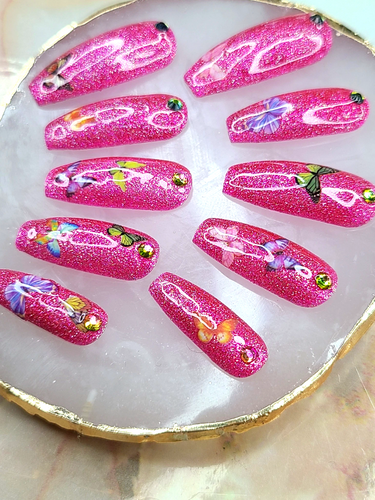 Flutter - Size M - Ritzi Beauty Co. -Press On Nails