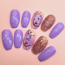 Load image into Gallery viewer, Mariposa Glitter - Ritzi Beauty Co. -Press On Nails
